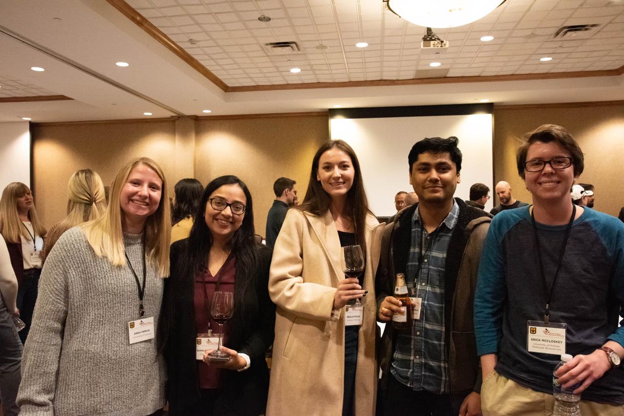 Anna Ferkul with other students at conference